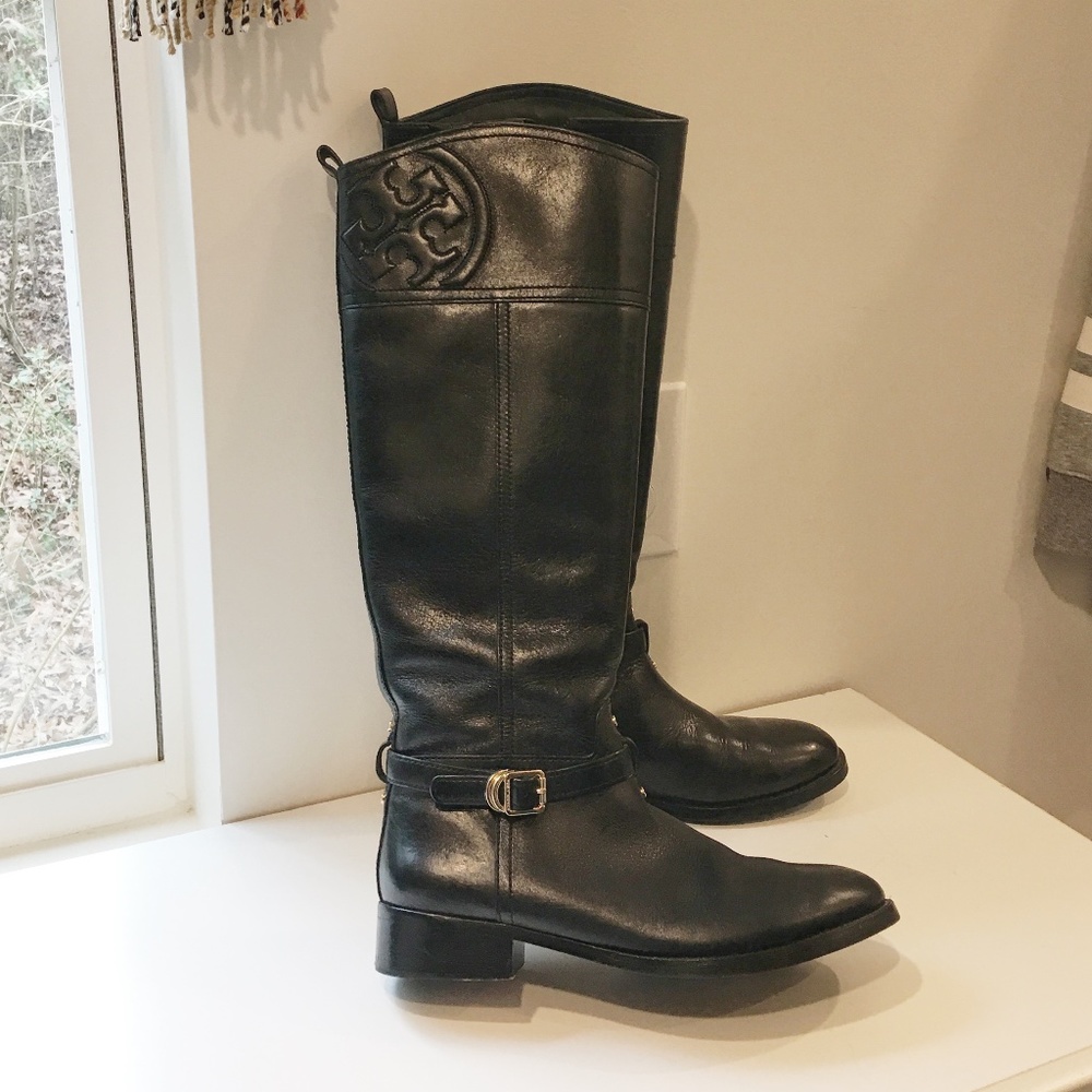Tory Burch Black Marlene Tall Riding Boot 8.5m